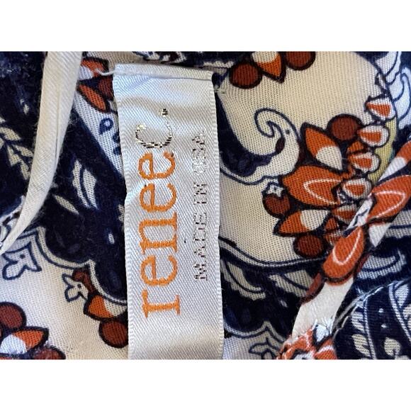 Renee C. Sun Dress Women's S/M Sleeveless Haulter Multi color Paisley Print Mini - Picture 9 of 10